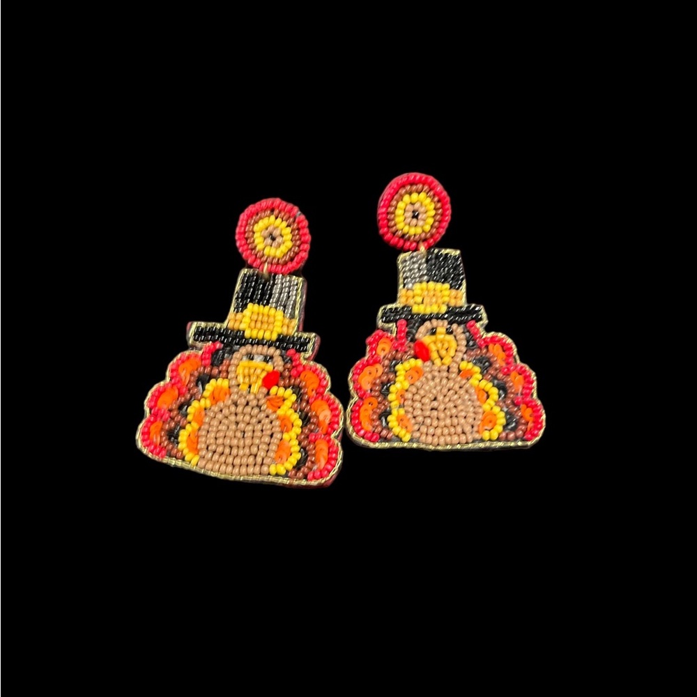 Turkey Seed Bead Earrings